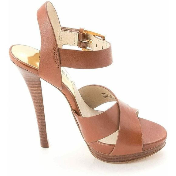 Michael Michael Kors Heels Brown Oksana Stiletto Sandals Size 7.5 - Picture 2 of 12
